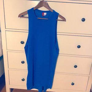 H&M cobalt blue high low dress